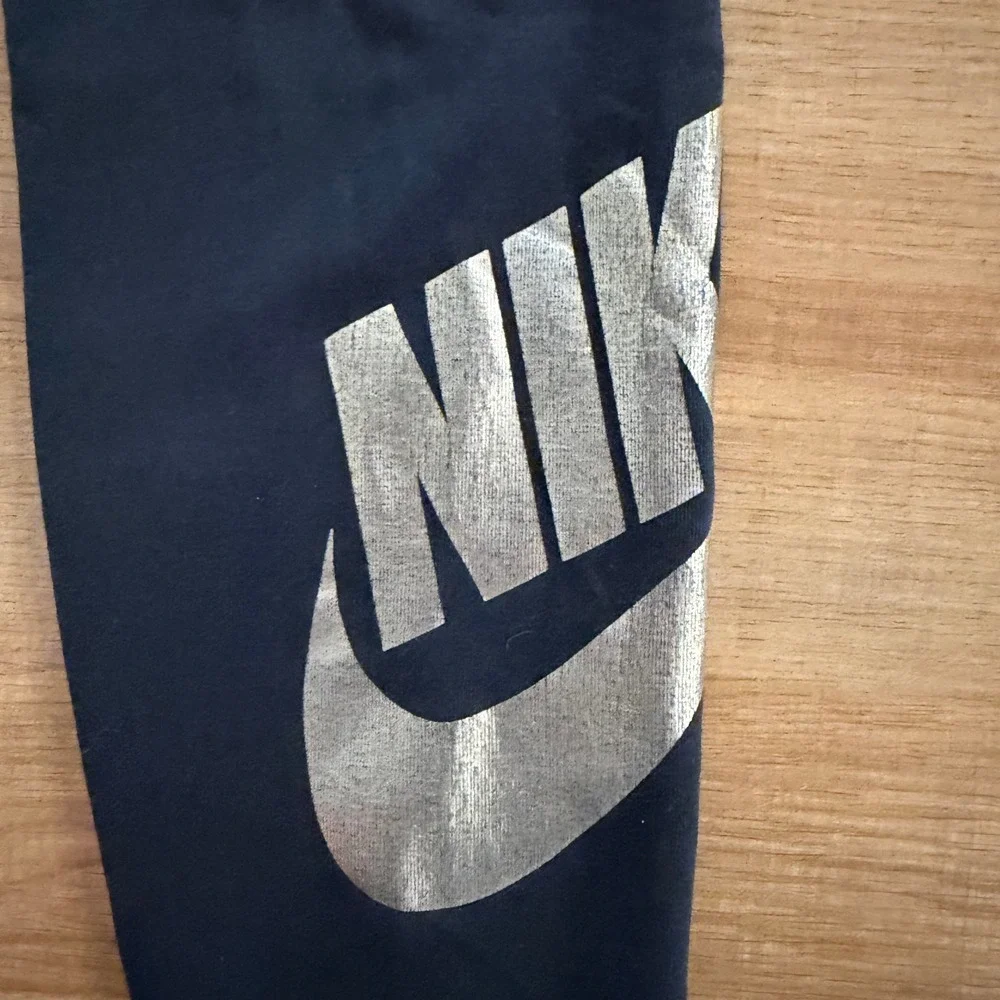 Nike‎ Just Do It Black Leggings Metallic Logo Womens Small Activewear